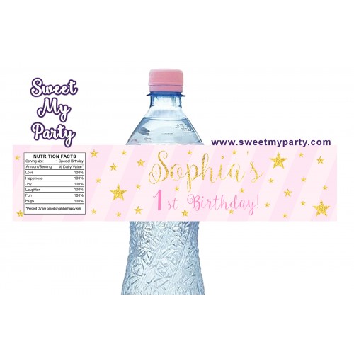 Twinkle Twinkle Little Star water bottle labels,(004a)
